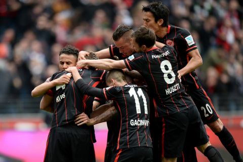 Eintracht Frankfurt - FSV Mainz 05
Marco Russ, Mijat Gacinovic, Aenis Ben-Hatira,  Yanni Regaesel, Szabolcs Huszti, Makoto Hasebe 


 