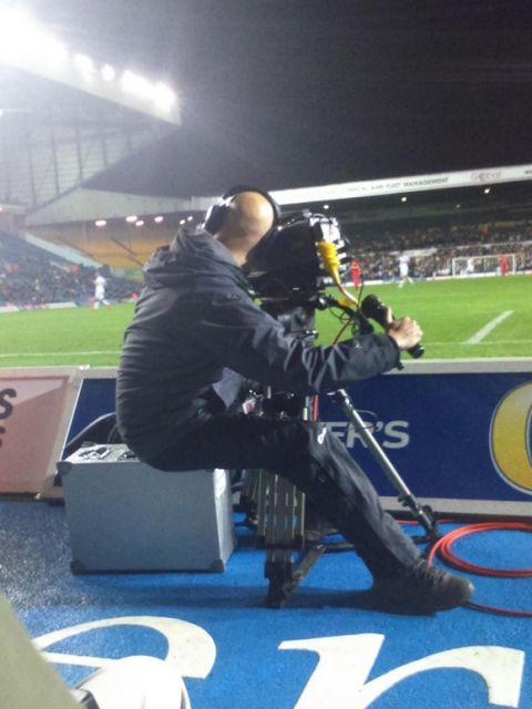PIC FROM MERCURY PRESS
 (PICTURED - The view Robina nd his son, Lewis had at the game)
 A furious football fan has hit out at television crews who repeatedly block his disabled son's å£250 view of the pitch - while stewards drove him to tears by filming him and allegedly branding him a 'troublemaker'.
 A photo posted by Leeds United supporter Robin Addy went viral after it showed a Sky Sports cameraman sitting directly in the eyeline of his 14-year-old son Lewis, who has quadriplegic cerebral palsy.
 Robin, 45, claims stewards then filmed the pair after they had complained about the issue and branded them 'troublemakers' during a 2-0 home loss to Blackburn Rovers on Thursday.
 The Elland Road club has now pledged a full investigation, while Sky Sports said has yet to comment.
 SEE MERCURY COP