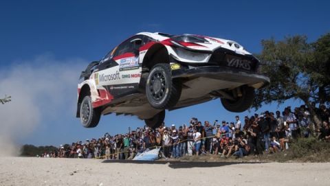 Ott Tanak (EST) performs during FIA World Rally Championship 2018 in Cordoba, Argentina on 27.04.2018