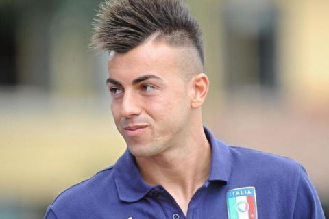 Italy's player Stephan El Shaarawy looks on at the end of the soccer training section at Coverciano's sportive center, Italy, 02 September 2014.
ANSA/MAURIZIO DEGL'INNOCENTI