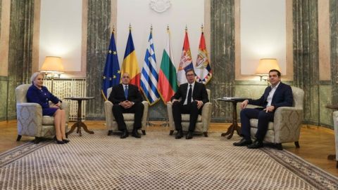 Ο Πρωθυπουργός Αλέξης Τσίπρα στις εργασίες της Συνόδου Συνεργασίας Ελλάδας - Σερβίας - Βουλγαρίας - Ρουμανίας το Σ¨αββατο 22 Δεκεμβρίου 2018, στο Βελιγράδι.
(EUROKINISSI/ΓΡ. ΤΥΠΟΥ ΠΡΩΘΥΠΟΥΡΓΟΥ/ANDREA BONETTI)