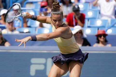 Η Μαρία Σάκκαρη στη διάρκεια του Cincinnati Open του 2019
