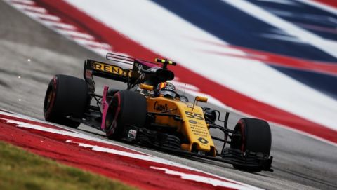 Carlos Sainz Jr (ESP) Renault Sport F1 Team RS17.
United States Grand Prix, Friday 20th October 2017. Circuit of the Americas, Austin, Texas, USA.