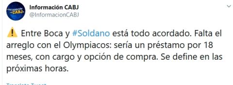 Ολυμπιακός: Προχωράει του Σολδάνο στη Μπόκα λένε στην Αργεντινή