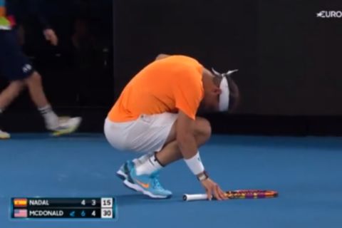 Australian Open: Η στιγμή που τραυματίστηκε ο Ναδάλ στο δεύτερο σετ