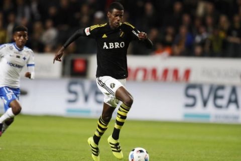 SOLNA, SWEDEN - OCTOBER 02: Alexander Isak of AIK during the Allsvenskan match between AIK and IFK Norrkoping at Friends arena on October 2, 2016 in Solna, Sweden. (Photo by Nils Petter Nilsson/Ombrello via Getty Images)