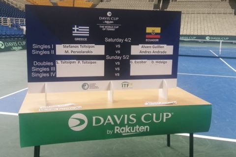 Davis Cup: Οι αγώνες του Τσιτσιπά και το αναλυτικό πρόγραμμα με το Εκουαδόρ