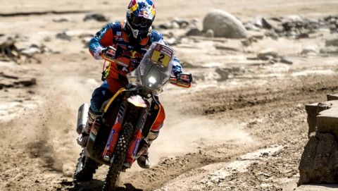 Matthias Walkner (AUT) of Red Bull KTM Factory Team races during stage 10 of Rally Dakar 2018 from Salta to Belem, Argentina on January 16, 2018