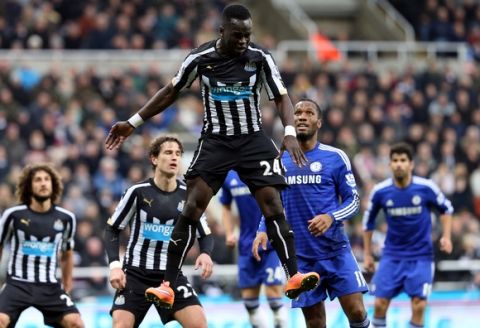Newcastle United's Cheick Tiote during their English Premier League soccer match against Chelsea at St James' Park, Newcastle, England, Saturday, Dec. 6, 2014. (AP Photo/Scott Heppell)