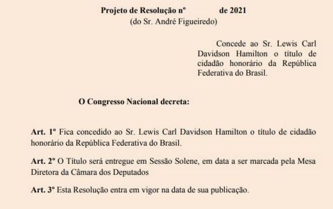 Ο Λούις Χάμιλτον έγινε επίτιμος πολίτης Βραζιλίας