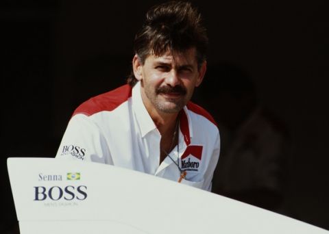 Gordon Murray, race car designer and Technical Director for McLaren F1 during the French Grand Prix on 9th July 1989 at the Circuit Paul Ricard in Le Castellet, France. (Photo by Pascal Rondeau/Getty Images)
