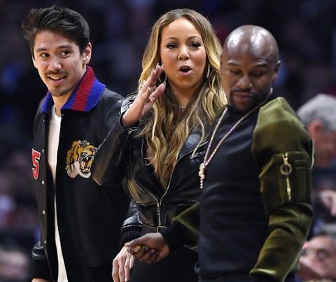 Το αβυσσαλέο ντεκολτέ της Mariah Carey σε αγώνα των LA Clippers 