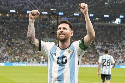 Ο Μέσι πανηγυρίζει το γκολ του στο Αργεντινή - Μεξικό | 26 Νοεμβρίου 2022