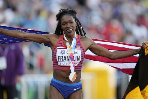 Η Αμερικανίδα αθλήτρια Τόρι Φράνκλιν στο Παγκόσμιο Στίβου στο Όρεγκον | 18 Ιουλίου 2022