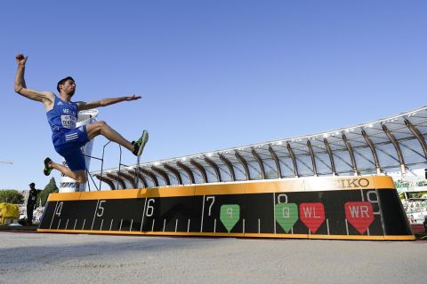 Ο Μίλτος Τεντόγλου σε προσπάθειά του στο Παγκόσμιο πρωτάθλημα του Όρεγκον