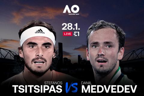 O μεγάλος ημιτελικός Στέφανος Τσιτσιπάς VS Ντανίλ Μεντβέντεφ στο Eurosport 1 από τη Nova!