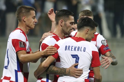 Ο Μάρκο Λιβάγια πανηγυρίζει γκολ με την Κροατία απέναντι στην Κύπρο για τα προκριματικά του Παγκοσμίου Κυπέλλου | 8 Οκτωβρίου 2021