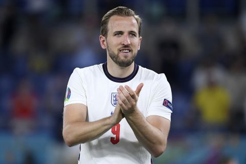 Ο Χάρι Κέιν με τη φανέλα της Αγγλίας στον προημιτελικό του Euro 2020 κόντρα στην Ουκρανία (3 Ιουλίου 2021)