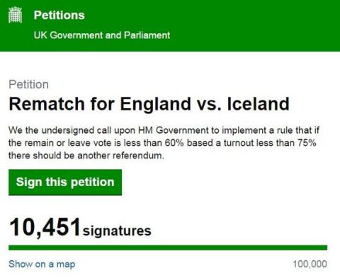 Υπογραφές για επαναδιεξαγωγή του Αγγλία-Ισλανδία!
