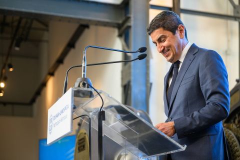 Ο υφυπουργός Αθλητισμού, Λευτέρης Αυγενάκης παρουσιάζει τον ΔΕΗ Ποδηλατικό Γύρο Ελλάδας 2023