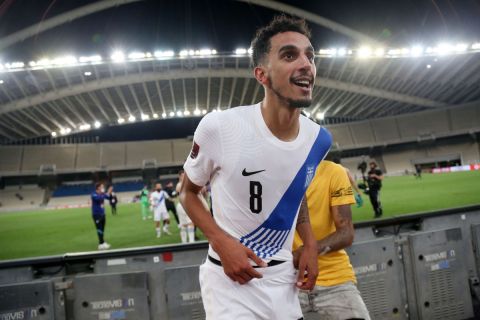 Ο Ζέκα στο πλαίσιο του αγώνα της Εθνικής Ελλάδας με την Σουηδία για τα προκριματικά του Παγκοσμίου Κυπέλλου στο Κατάρ | 8 Σεπτεμβρίου 2021