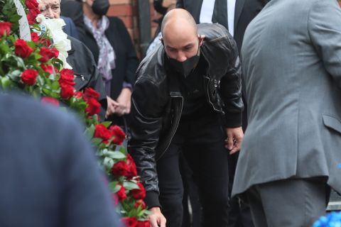 Ο Βασίλης Σπανούλης στην κηδεία του Ντούσαν Ίβκοβιτς