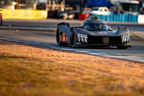 94 DUVAL Loic (fra), MENEZES Gustavo (usa), MULLER Nico (swi), Peugeot TotalEnergies, Peugeot 9x8, action during the 1000 Miles of Sebring 2023, 1st round of the 2023 FIA World Endurance Championship, from March 15 to 17, 2023 on the Sebring International Raceway in Sebring, Florida, USA - Photo Joao Filipe / DPPI