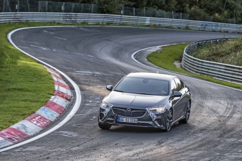 Familiar territory: The new Opel Insignia GSi shows what it is made of on the legendary Nordschleife of the Nürburgring. 