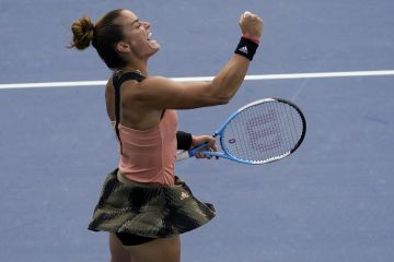 Η Μαρία Σάκκαρη στην νίκη επί της Κόστιουκ στον 1ο γύρο του US Open