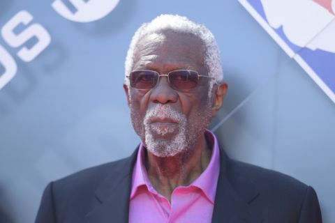 Bill Russell arrives at the NBA Awards on Monday, June 25, 2018, at the Barker Hangar in Santa Monica, Calif. (Photo by Richard Shotwell/Invision/AP)
