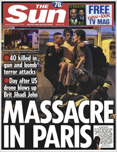 Συγκλονισμένος από την επίθεση στο Παρίσι ο αθλητικός Τύπος 