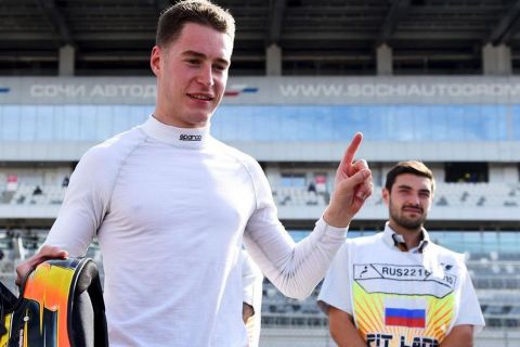 SOCHI, RUSSIA - OCTOBER 11:  Stoffel Vandoorne of Belgium and ART Grand Prix celebrates claiming the 2015 GP" Series Championship after finishing fourth in the Sprint Race before the Formula One Grand Prix of Russia at Sochi Autodrom on October 11, 2015 in Sochi, Russia.  (Photo by Lars Baron/Getty Images)