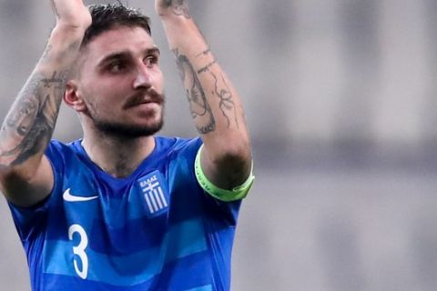 Ο Κώστας Σταφυλίδης μετά από αγώνα της Εθνικής Ελλάδας