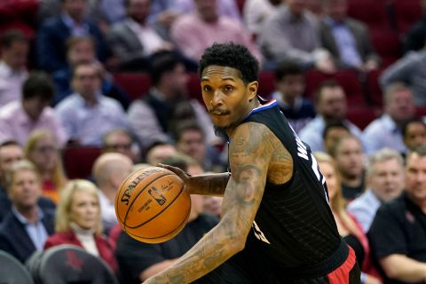 Los Angeles Clippers' Lou Williams (23) drives toward the basket against the Houston Rockets during the first half of an NBA basketball game Thursday, March 5, 2020, in Houston. (AP Photo/David J. Phillip)