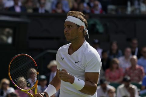 Ο Ράφα Ναδάλ σε αγώνα του στο Wimbledon | 28 Ιουνίου 2022