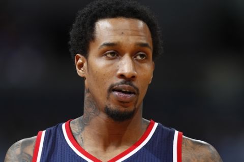 Washington Wizards guard Brandon Jennings (7) in the second half of an NBA basketball game Wednesday, March 8, 2017, in Denver. The Wizards won 123-113. (AP Photo/David Zalubowski)