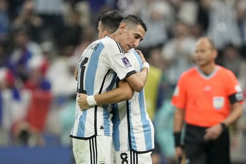 Ο Άνχελ Ντι Μαρία με τη φανέλα της εθνικής Αργεντινής στον τελικό του Μουντιάλ κόντρα στην Γαλλία | 18 Δεκεμβρίου 2022