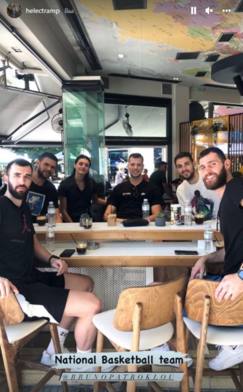 Εθνική Μπάσκετ: Οι διεθνείς στην καφετέρια του... Σπανούλη στη Λάρισα