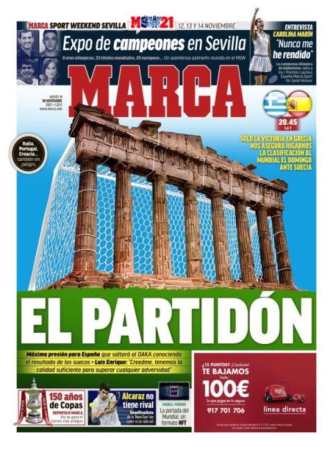 Το εξώφυλλο της Marca (11/11/2021)