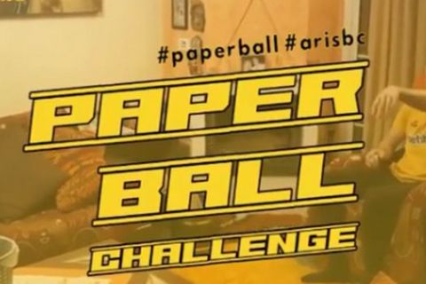 Κορονοϊός: Ο Άρης σύστησε το paper ball challenge για το "Μένουμε σπιτι"