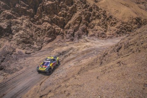 Sebastien Loeb (FRA) of PH Sport races during stage 5 of Rally Dakar 2019 from Tacna to Arequipa, Peru on January 11, 2019.