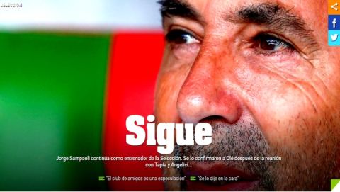 Olé: Συνεχίζουν μαζί Σαμπαόλι κι εθνική Αργεντινής