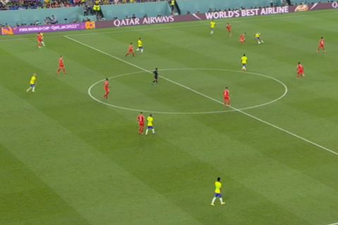 Μουντιάλ 2022, Βραζιλία - Ελβετία: Ο Βινίσιους σκόραρε με υπέροχο πλασέ αλλά το γκολ ακυρώθηκε για οφσάιντ μέσω VAR