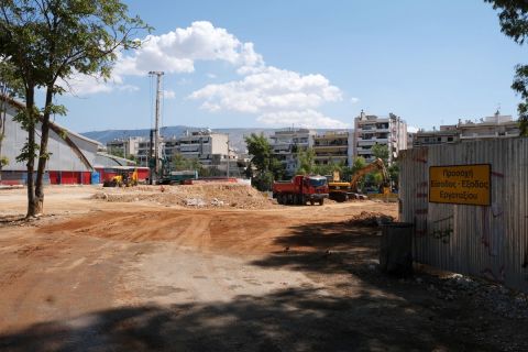 Οι εργασίες στον χώρο που θα κατασκευαστεί το νέο γήπεδο μπάσκετ του Πανιωνίου