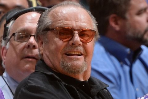LOS ANGELES, CA - APRIL 13:  Actor, Jack Nicholson attends the Utah Jazz game against the Los Angeles Lakers on April 13, 2016 at Staples Center in Los Angeles, California. NOTE TO USER: User expressly acknowledges and agrees that, by downloading and/or using this Photograph, user is consenting to the terms and conditions of the Getty Images License Agreement. Mandatory Copyright Notice: Copyright 2016 NBAE (Photo by Andrew D. Bernstein/NBAE via Getty Images)