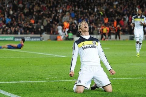 23, April 2012.  Barcelona v Chelsea Training
Picture; Kevin Quigley/Solo Syndication
Fernando Torres scores to make it 2-2