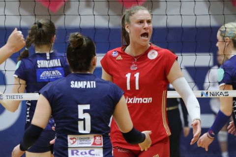 Volley League γυναικών: Ο Ολυμπιακός με φόρα από το Κύπελλο πέρασε από τη Θέτιδα, ο Παναθηναϊκός κλείδωσε τη δεύτερη θέση και η Θήρα πήρε το ντέρμπι της τριάδας