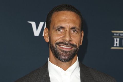 IMAGE DISTRIBUTED FOR NFL - Rio Ferdinand arrives at the 6th annual NFL Honors at the Wortham Center on Saturday, Feb. 4, 2017, in Houston. (Photo by John Salangsang/Invision for NFL/AP Images)