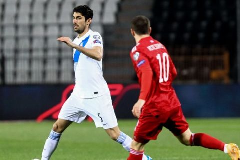 Ο Μπουχαλάκης από το ματς της Ελλάδας με τη Γεωργία