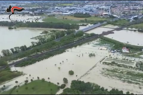 Φωτογραφία από τις πλημμύρες στην Εμίλια Ρομάνια